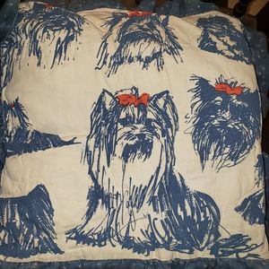 SOLD.        Yorkie Terrier Pillow Set